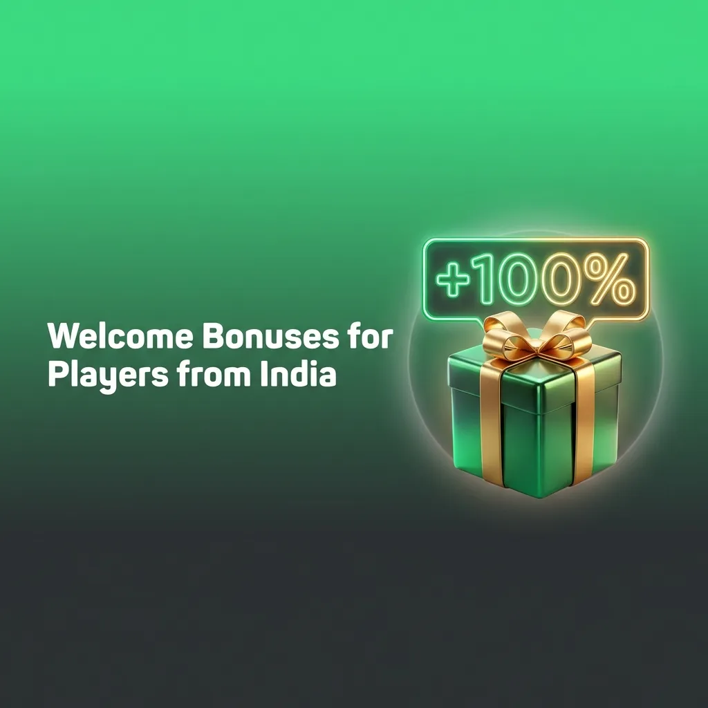 BC Game welcome bonus banner showing 180% and 300% first deposit offers for new players from India