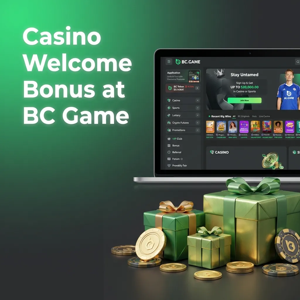BC Game casino welcome bonus banner for new India players, highlighting 180%–300% first deposit live casino offer.