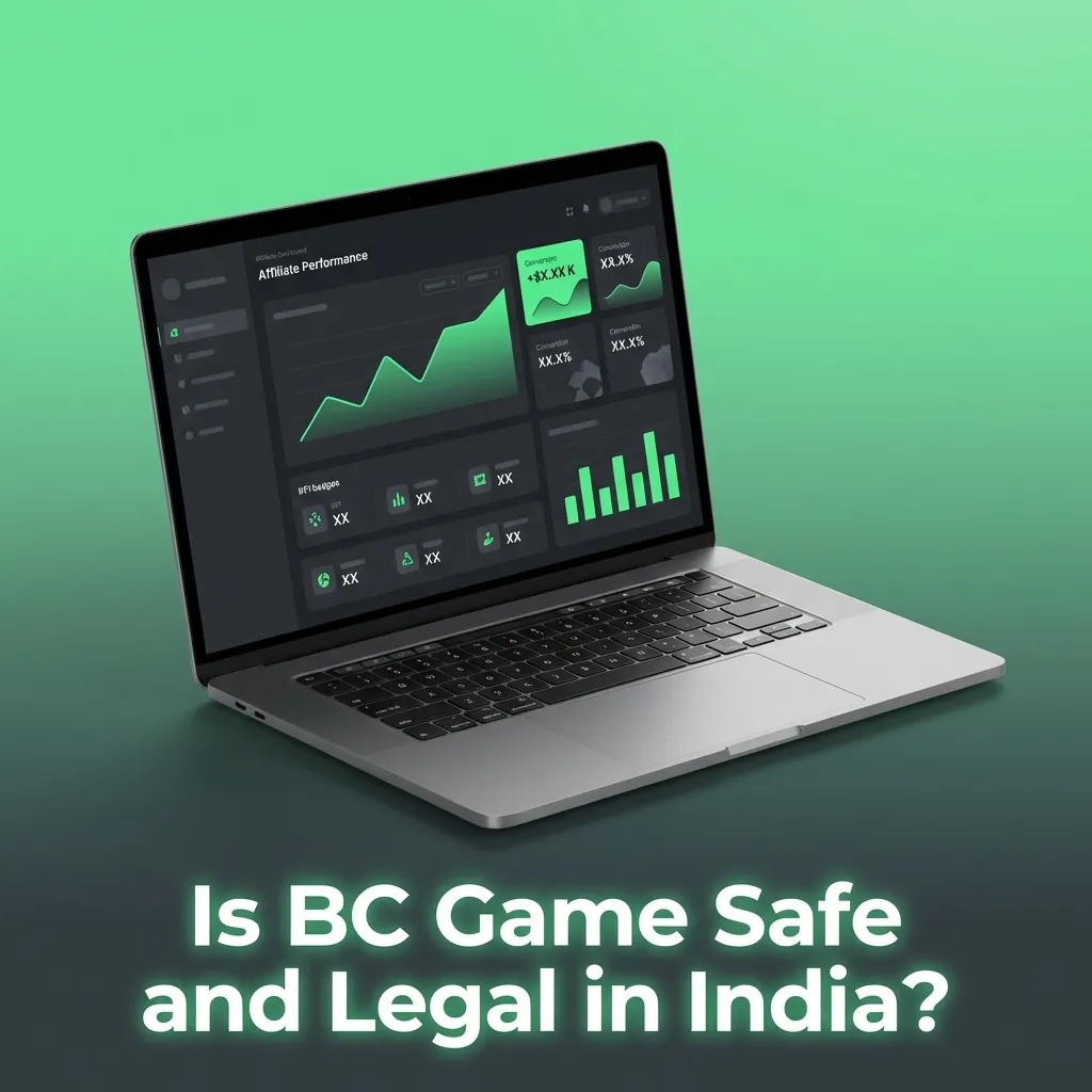 Infographic asking “Is BC Game safe and legal in India?” with points on licensing, security, RNG fairness and state‑wise legality