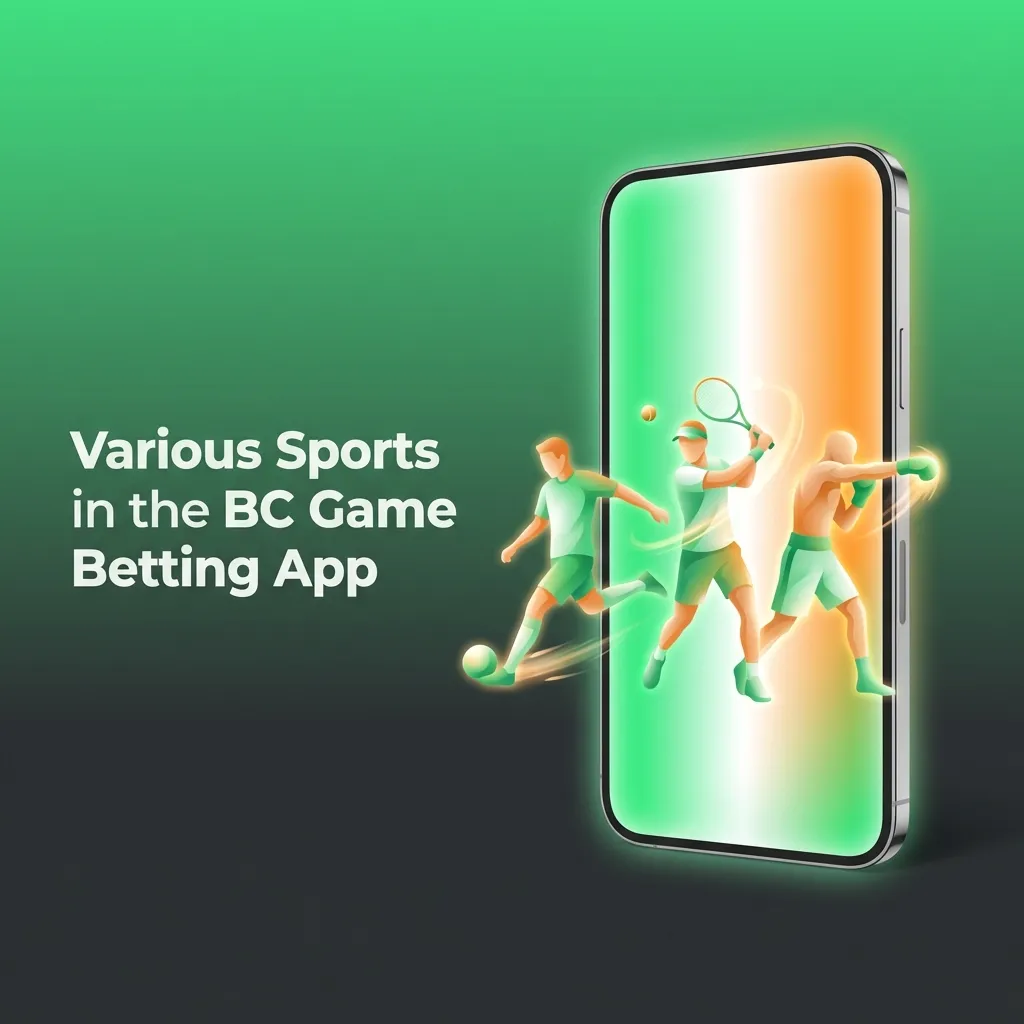 BC Game app screen showing icons for cricket, football, tennis, kabaddi, basketball, badminton, volleyball and popular eSports